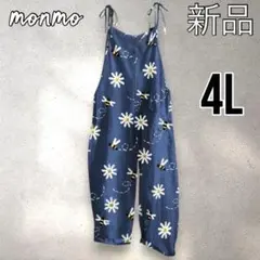 大きいサイズ　4L 5L 蜂　花柄　サロペット　カジュアル　お洒落　春夏　S61