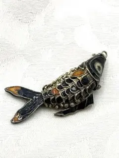 SIAM STERLING 孔雀 ブローチ ピーコック飾り 七宝 ヴィンテージ