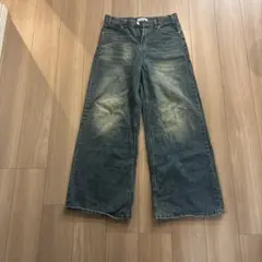 ワイドレッグデニム Lサイズ ダークブルー