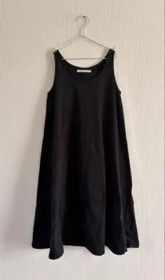 conges payes ✽ カットフレアワンピース 度詰め ブラック