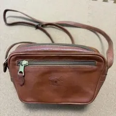IL BISONTE ブラウンレザーショルダーバッグのサムネイル