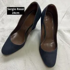 イタリア製】セルジオロッシスエードブーティ 23.5ラインストーン