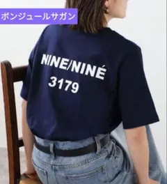 新品 ボンジュールサガン　Tシャツ　ネイビー　 M〜L