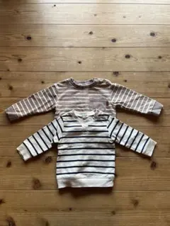 キッズストライプ 長袖トレーナー 2点セット/80サイズ
