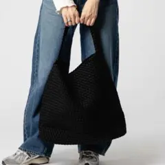 ナゲティ★NAGHEDI Nomad Large Hobo★トートバッグ　黒のサムネイル
