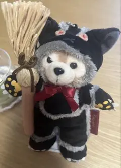 東京ディズニーシー 黒猫ダッフィー ぬいぐるみバッジ ハロウィン
