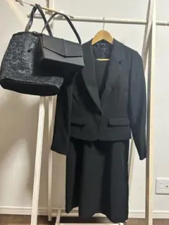 礼服フォーマル冠婚葬祭ワンピース9号 バッグ＆トート付き　新社会人