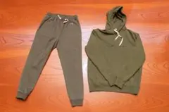 Champion オリーブ フード付きスウェット&ジョガーパンツセット