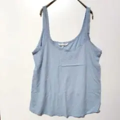 レース キャミソール 水色 XL ゆったり 大きめ