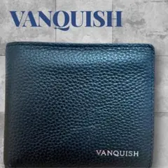 VANQUISH 二つ折り財布 レザー ブラック メンズ コンパクト