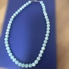 ビンテージ アマゾナイト ネックレス 8mm玉 長さ44cm 天然石