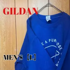 TS100【US輸入】GILDAN(ギルダン)　スウェット【メンズL】ブルーのサムネイル