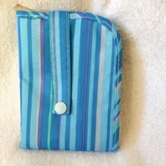 吸水折りたたみ傘収納 青系ストライプ