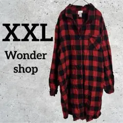 日本未発売【XXL】ワンダーショップ ターゲット チェック ネルシャツワンピース