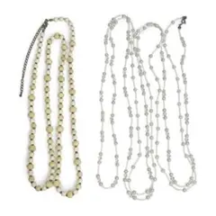 ビーズネックレス　２点セット　ロング