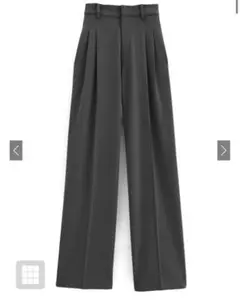 タックセンタープレスストレートワイドパンツ