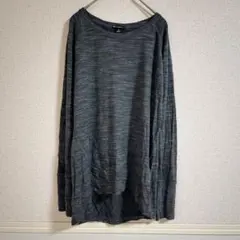 チャンピオン エリート 長袖 Tシャツ S グレー 霜降り Champion