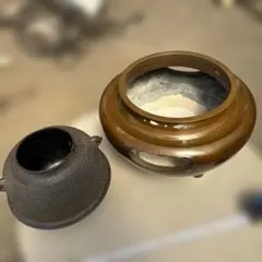 茶道具 鉄製 茶釜 風炉 セット