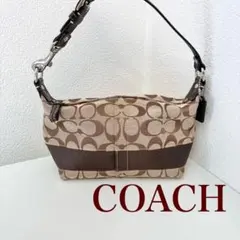COACH アクセサリーポーチ ミニハンドバッグ シグネチャー ワンショルダー