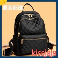 キルティング リュック　黒　レディース バッグ 軽量 マザーズバッグ韓国人気