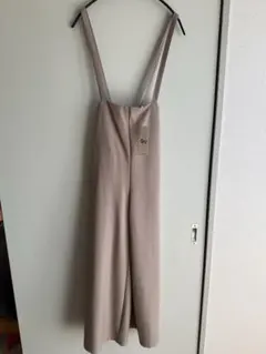 GU ブラウン　サロペット　オーバーオール　ワイドパンツ