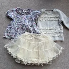 プティマイン トップス スカート まとめ売り 3点セット 80