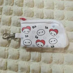 ベイマックス　キーホルダー付き　Ｌ字　ファスナーポーチ　ミニポーチ