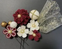 最終お値引き❣️つまみ細工　成人式　ヘアアクセサリー　No.3