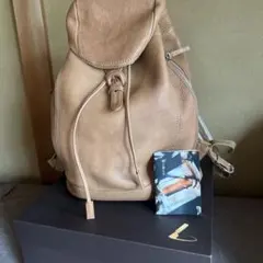 ベージュ レザー バックパックのサムネイル