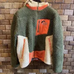 ロウアルパイン　フリースジャケット オリーブグリーン・オレンジ