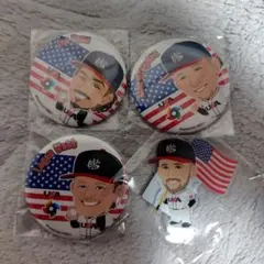 WBC 記念グッズ 　4個セット 缶バッジ　アクリルスタンド アメリカ代表