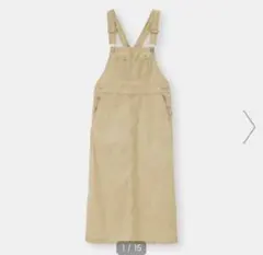 ジーユー　デニムサロペットスカートSD+E