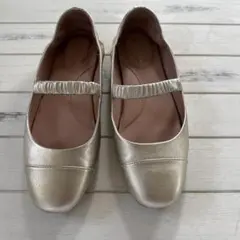 コールハーン Colehaan ストラップ バレエシューズ フラット ゴールド