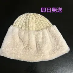 ニット帽・ビーニー クリーム色 ベージュ
