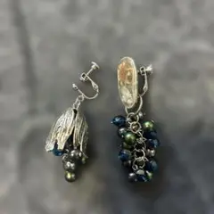 ハンドメイドアクセサリー イヤリング アンティーク風 ビーズ