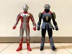 ソフビ　ミニソフビ　ウルトラマン　ウルトラマンメビウス、ザムシャーのセットのサムネイル