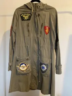 ミリタリージャケット フード付き モッズコート　スプリングコート