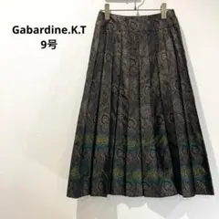 Gabardine.K.T 9号 プリーツスカート 総柄 上品 ロング丈のサムネイル