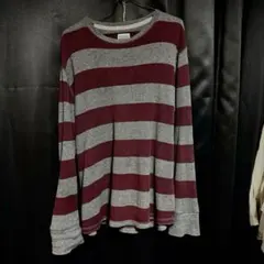 00s archive MOSSIMO striped thermal teeのサムネイル