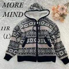 モアマインド/MORE MIND/フリース/ボアジャケット/ノルディック/L/黒