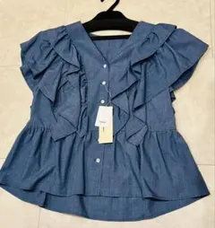 新品　ブロードフリルブラウスのサムネイル