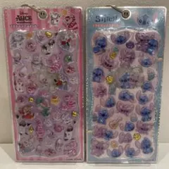 【正規品】プチドロステッカー　アリスとスティッチ2点セット