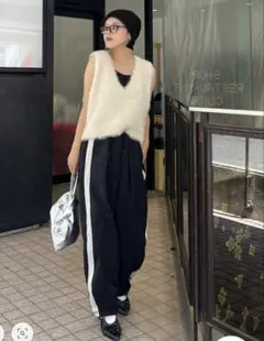 ciaopanic tipy ミックスフェザーヤーン クロップド丈ベストのサムネイル