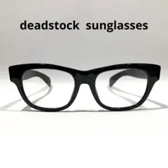 35BKC ブラックフレーム クリアレンズ 70s 伊達メガネ