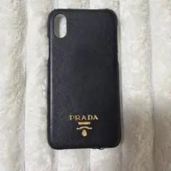 PRADA ブラックレザー iPhoneX ケース