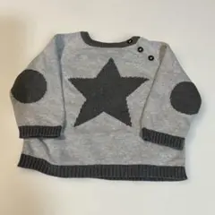 グレー 星模様 セーター　74cm ⑧