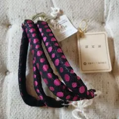 【新品未使用】岩佐謹製 鼻緒 ショッキングピンク ドット柄 草履【※鼻緒のみ】