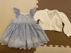 【美品】Baby GAP ワンピース 80レース 春夏 ブルー