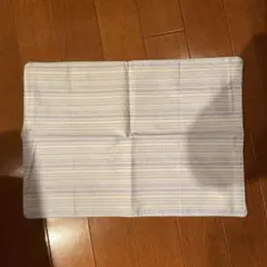 青と白のストライプ枕カバー