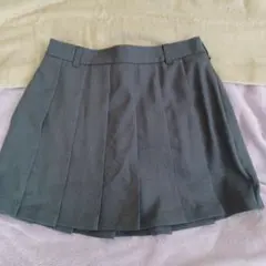 グレー プリーツミニスカート